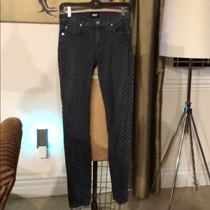 Hudson denim jeans. skinny dark wash